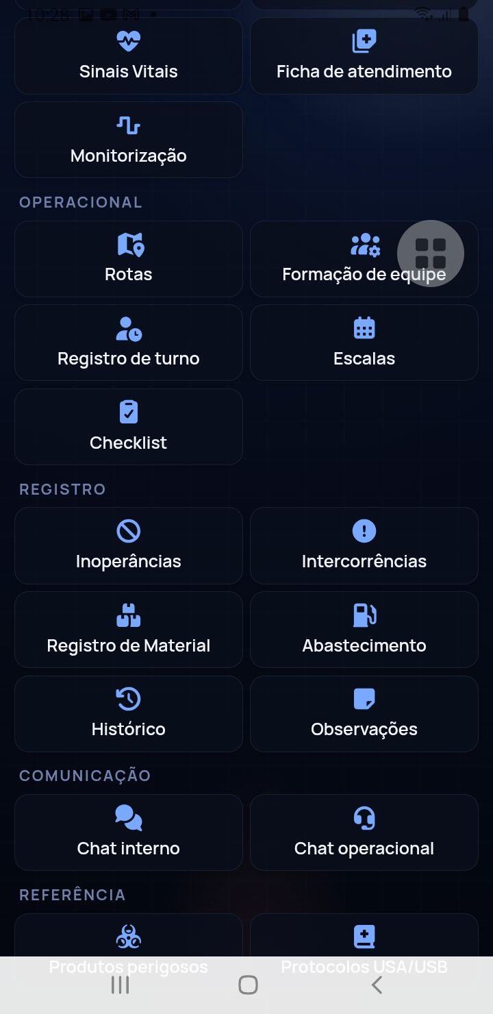 Módulos do aplicativo SAU 360